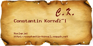 Constantin Kornél névjegykártya