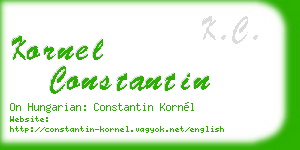 kornel constantin business card